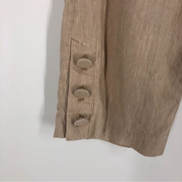 J. Jill Linen Stretch Ankle Pants Beige Cream Size Small - Picture 6 of 9